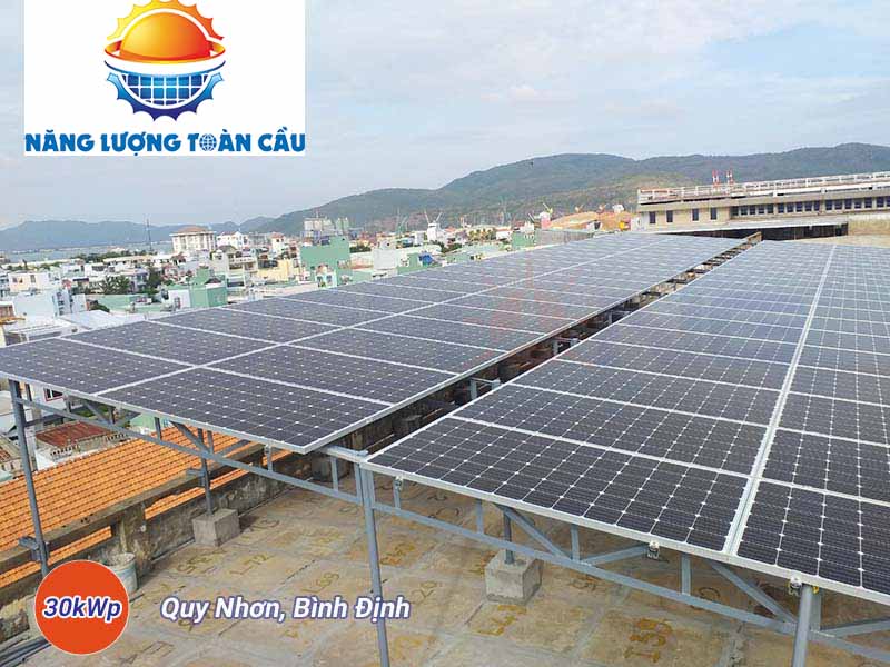 hệ thống điện mặt trời hòa lưới 30kwp tại Bình Định